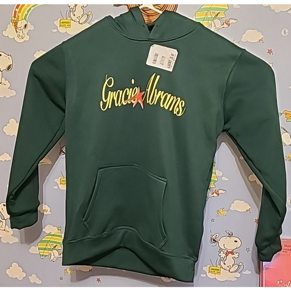Gracie Abrams Green Star Hoodie Sweater Size Large New With Tags Made In USA
